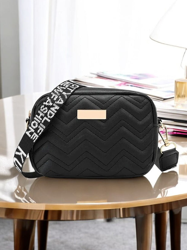 Waves Crossbody Bag - Black